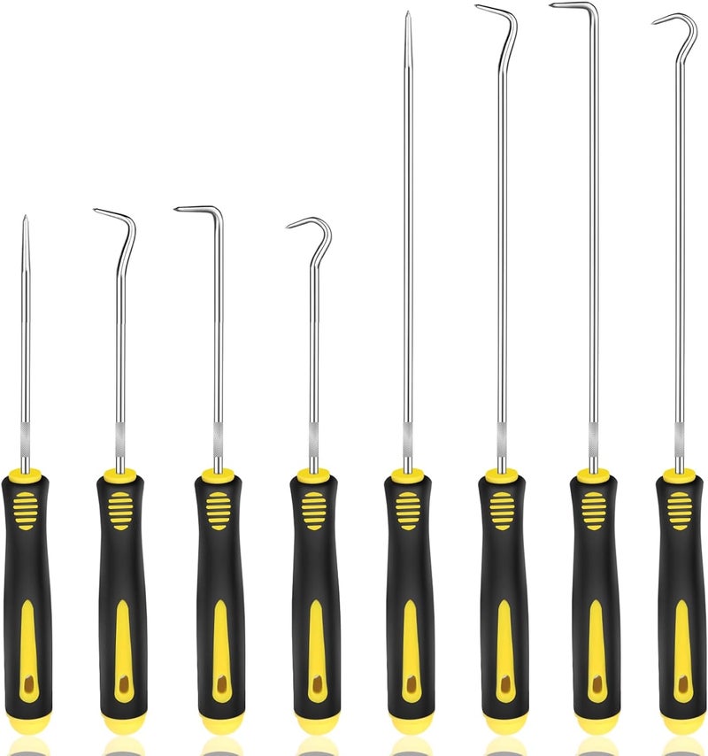 Aleric 8 Pieces Pick and Hook Tools Set, Precision Automotive Pick Tool for Car Auto Oil Seal, Pick Set Mechanic, Picks Tool Set to Remove Hoses and Gaskets, Pick Hooks Puller Remover Kit - Image 1